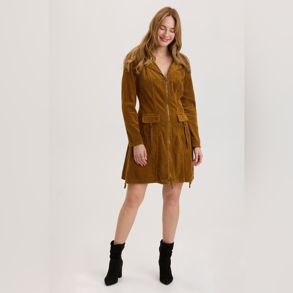 XCVI NAJA JACKET COAT DRESS In Gingerbread Pigment - Picture 2 of 4